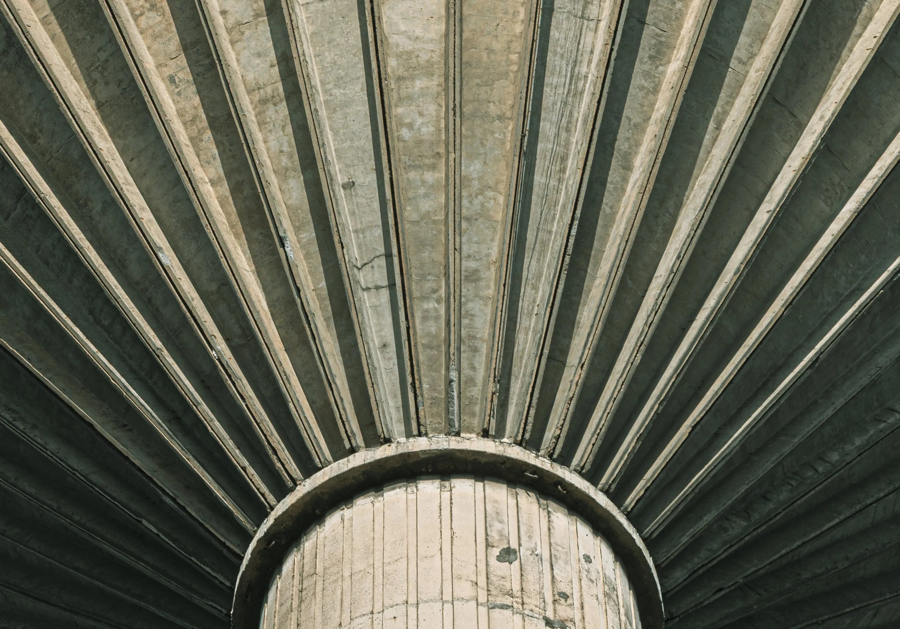 Fine art photography Structure 02 by Ziggy Kańczukowski featuring a close-up of a circular architectural feature with concentric rings.